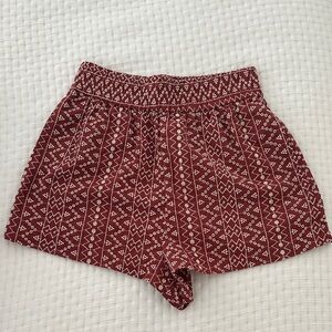 Zara Embroidered Eyelet Shorts